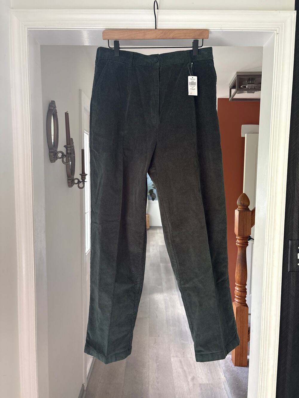 L.L.Bean | Hunter Green Corduroy Pants Plus Size 16 Original Fit Straight Leg